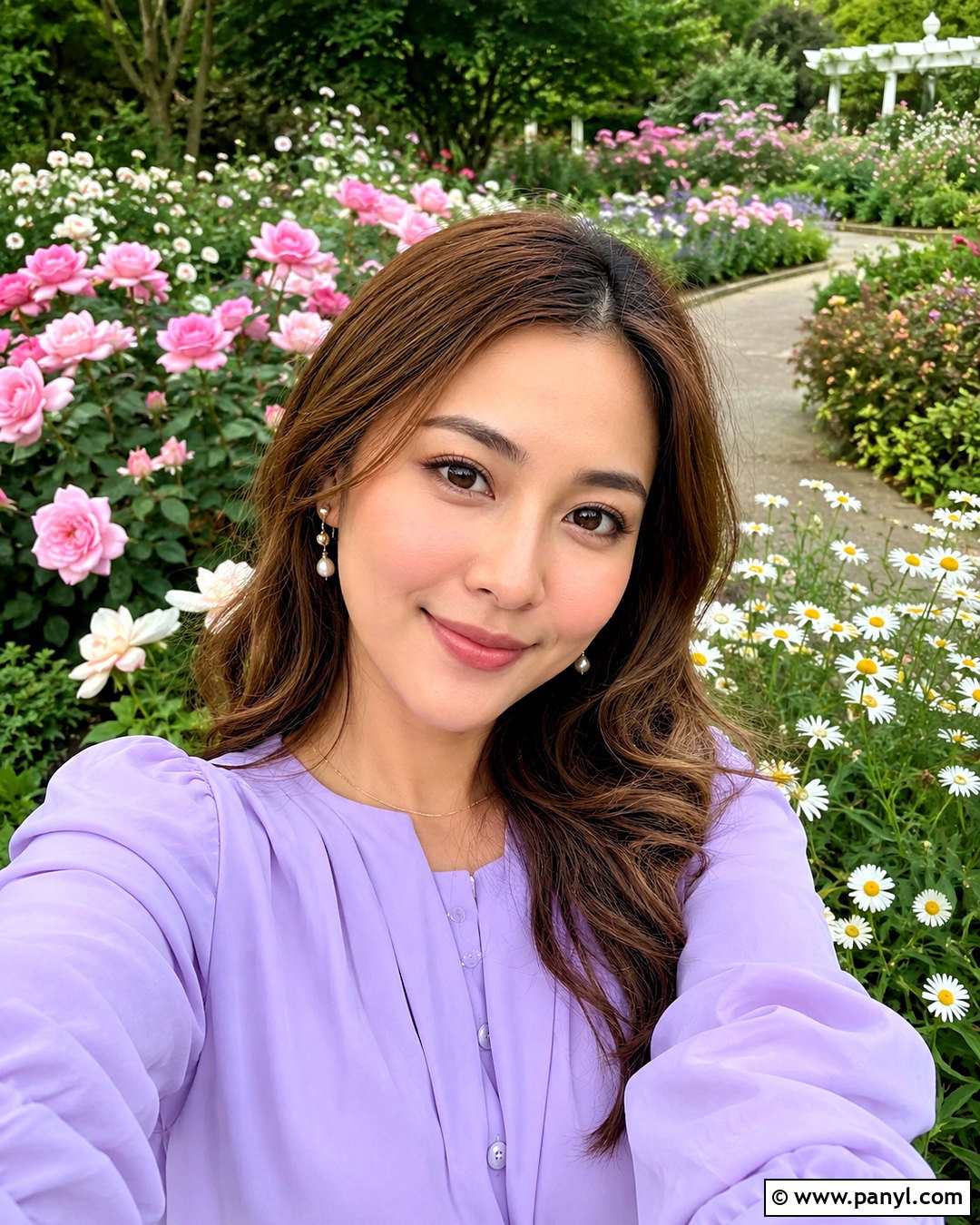 Floral Garden Selfie - 20 pretty selfies