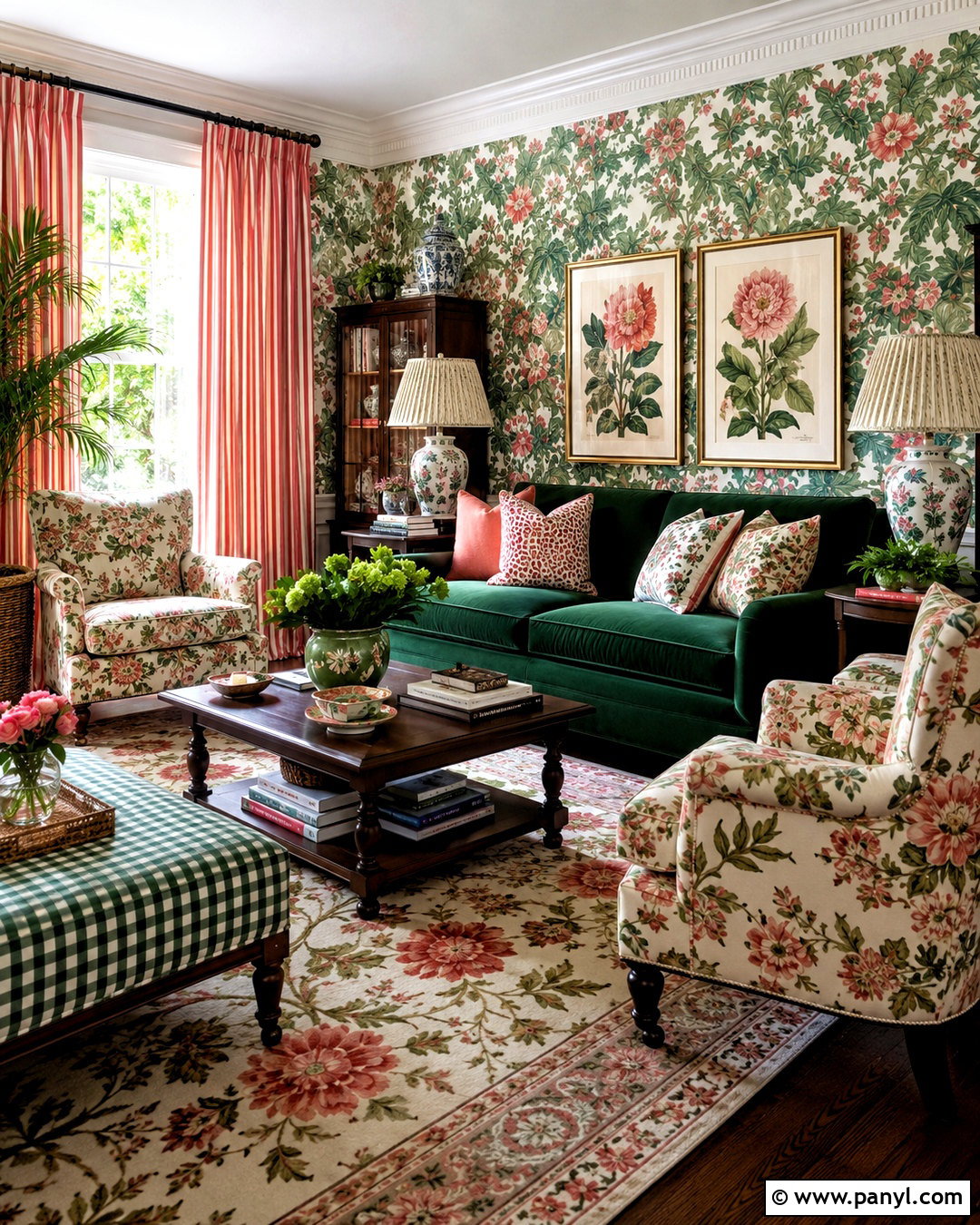 Floral Maximalist Living Room - 20 maximalist interior living room ideas