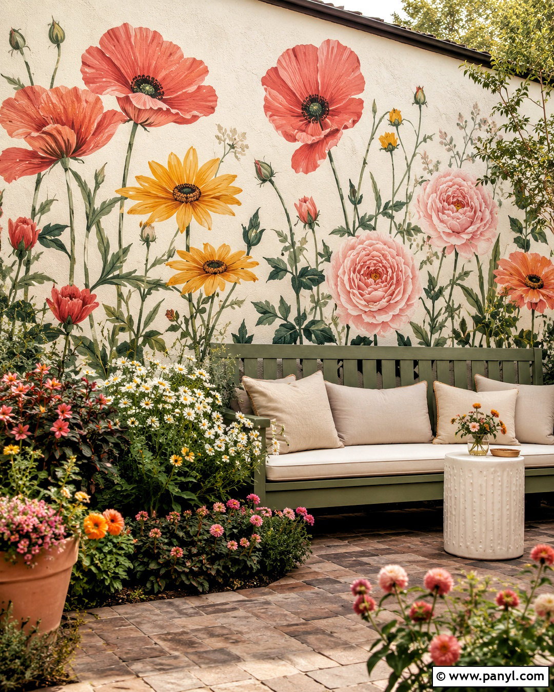Floral Outdoor Wall Painting - 20 outdoor wall painting ideas