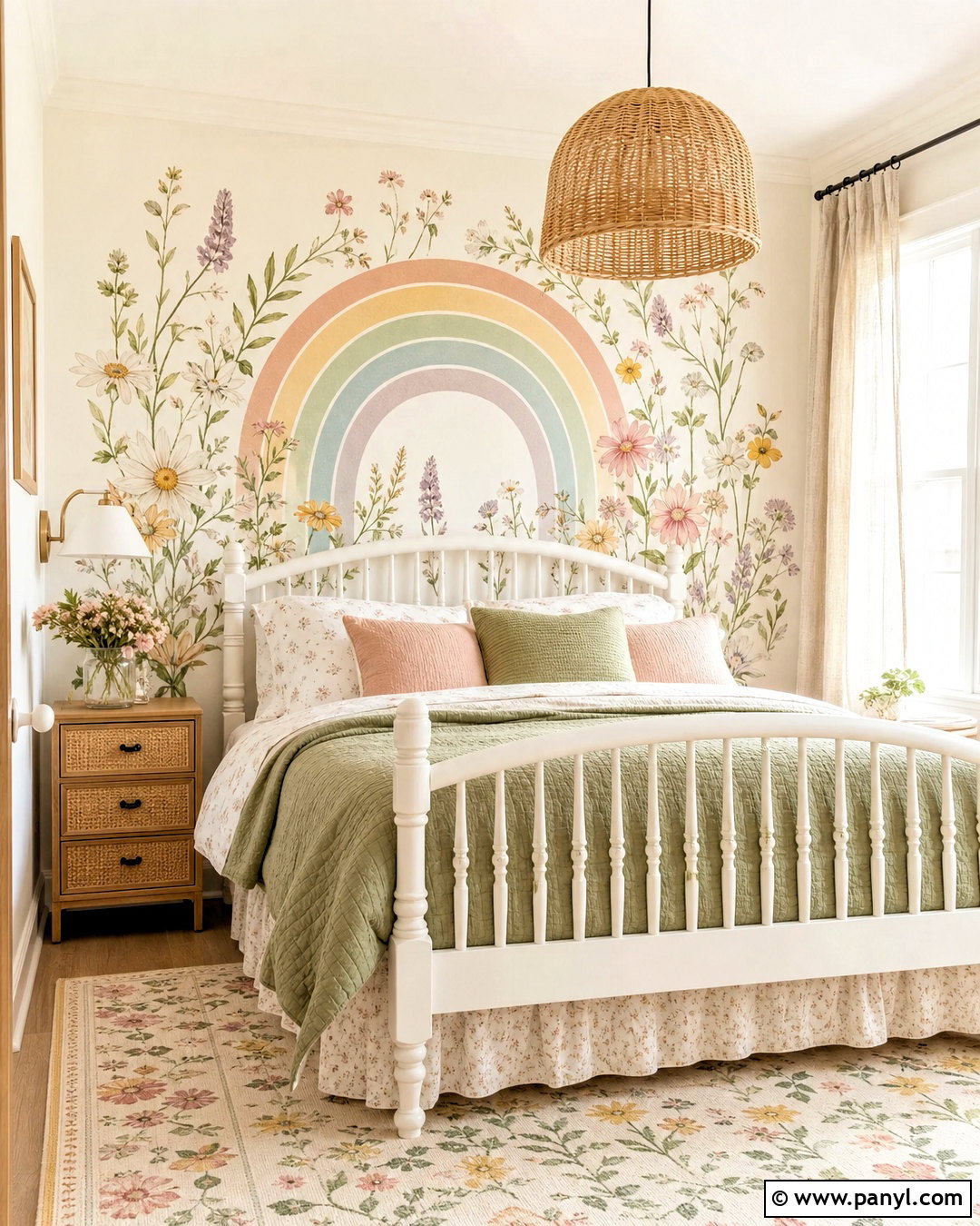 Floral Rainbow Wall Decal - 20 rainbow wall decal ideas