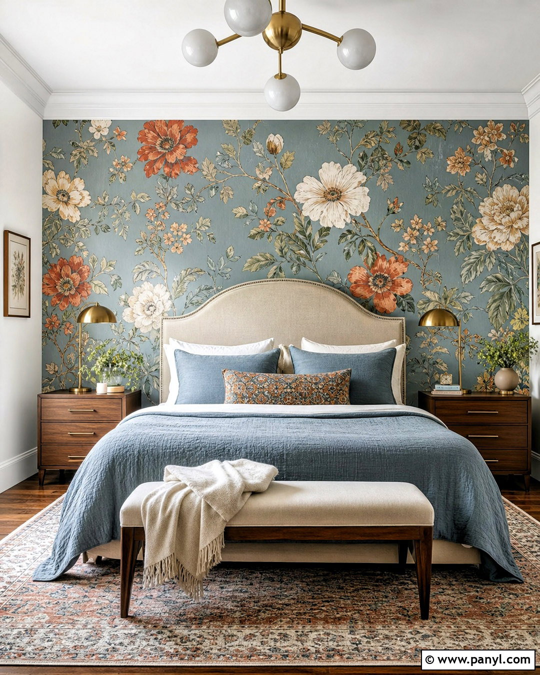 Floral Wallpaper Accent Wall - 20 accent wall designs