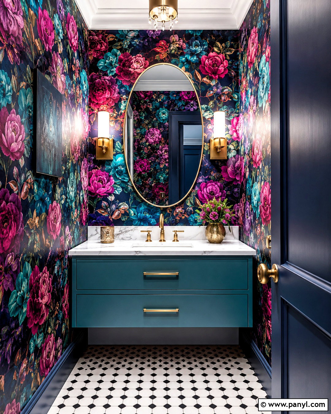 Floral Wallpaper Powder Room - 20 modern floral wallpaper ideas