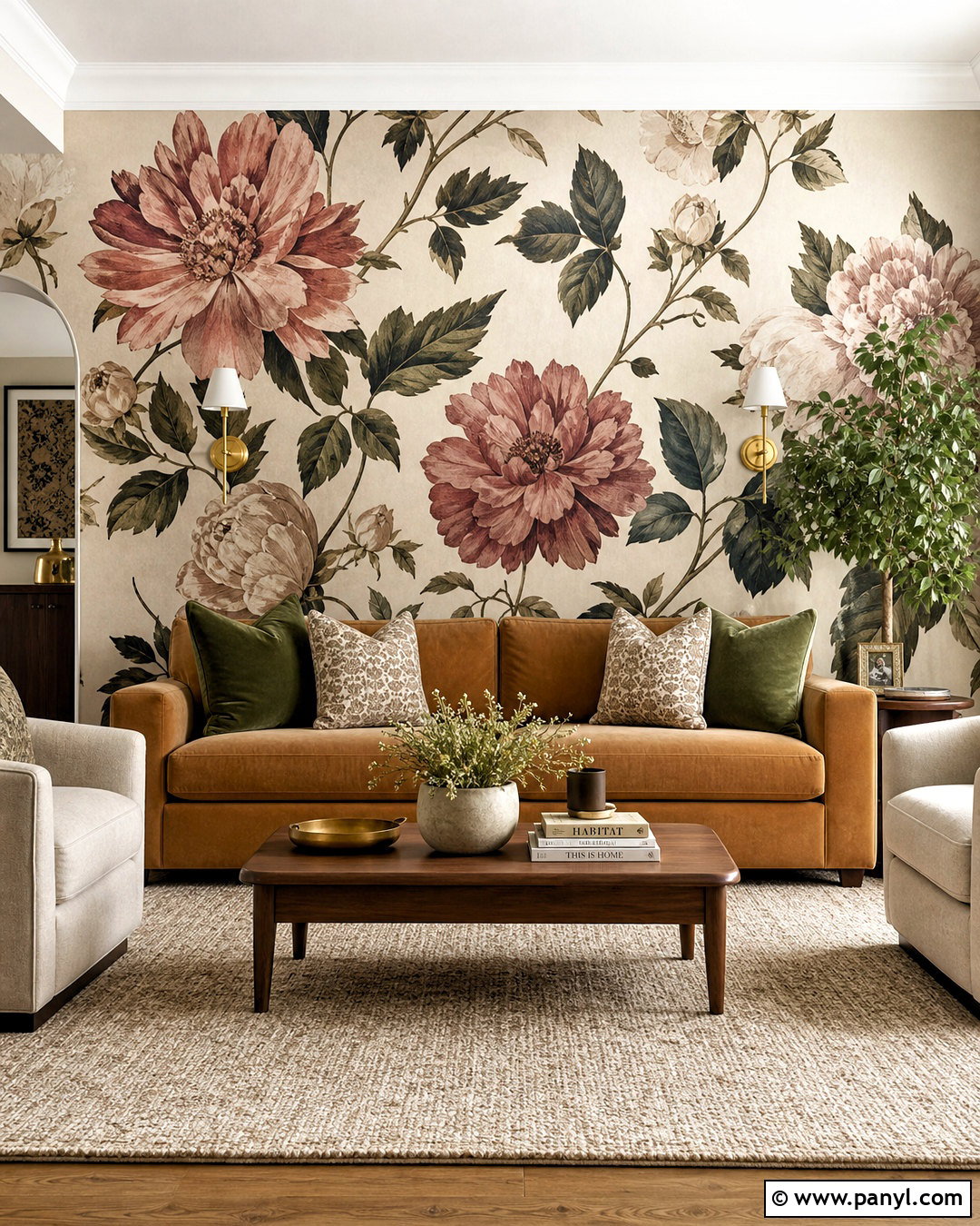 Floral Wallpaper Statement Wall - 20 statement walls