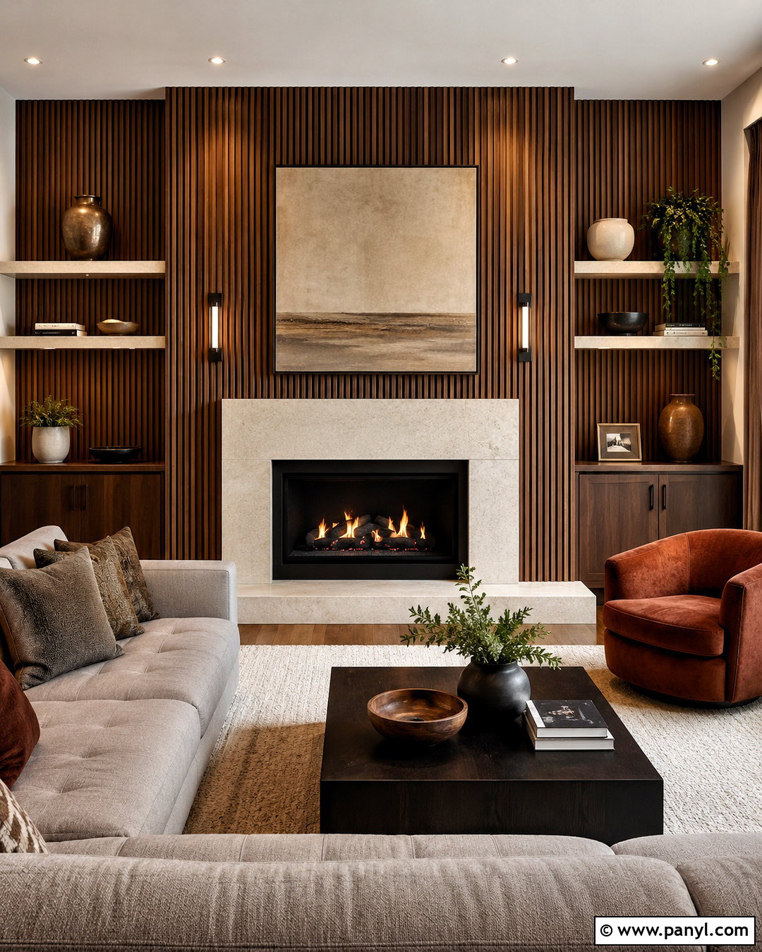 Fluted Fireplace Living Room Wall - 20 living room wall designs