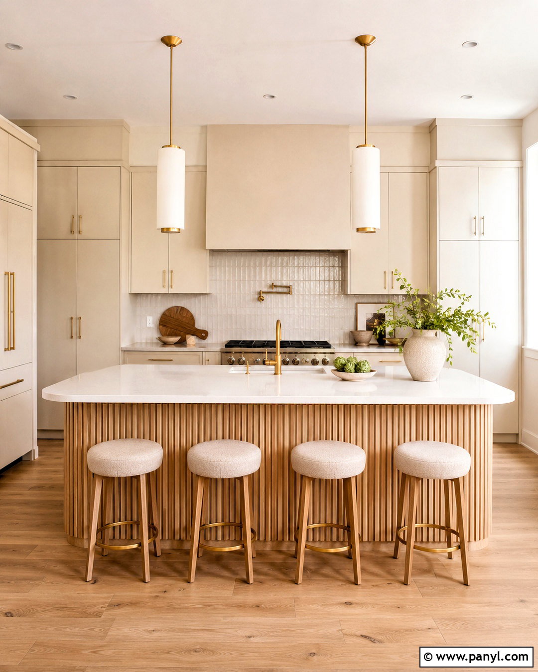 Fluted Island Modern Kitchen - 20 modern kitchen design ideas