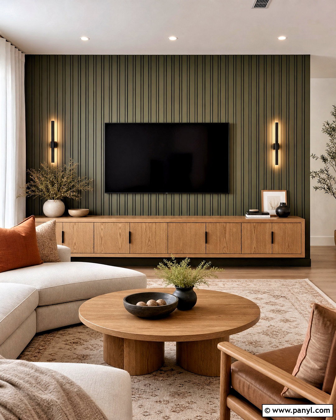 Fluted MDF TV Wall - 20 tv wall design diy ideas