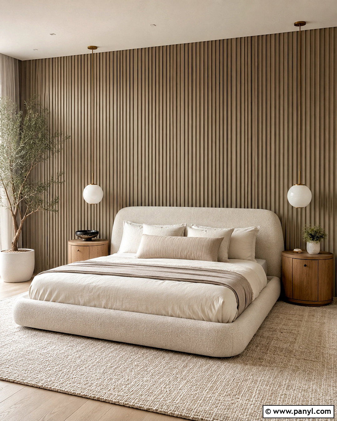 Fluted Panel Accent Wall - 20 diy accent wall bedroom ideas