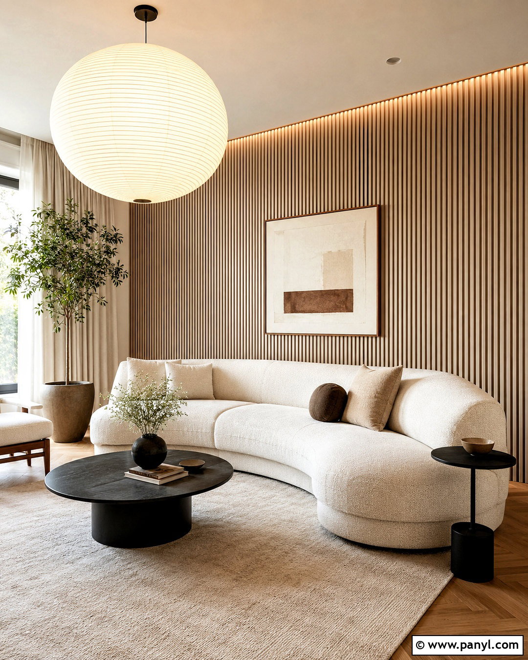 Fluted Panel Accent Wall - 20 modern accent wall ideas