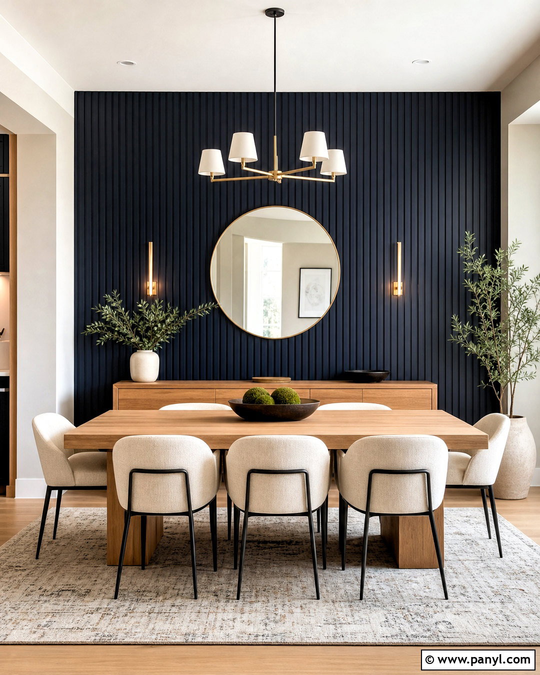 Fluted Panel Accent Wall - 20 unique accent wall ideas