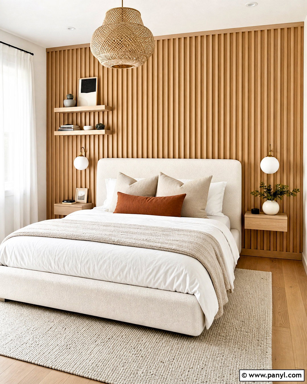 Fluted Panel Bedroom Accent Wall - 20 small bedroom accent wall ideas