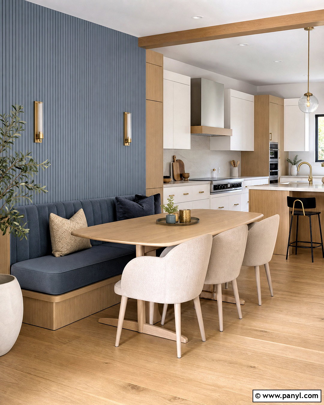 Fluted Panel Kitchen Feature Wall - 20 kitchen feature wall ideas