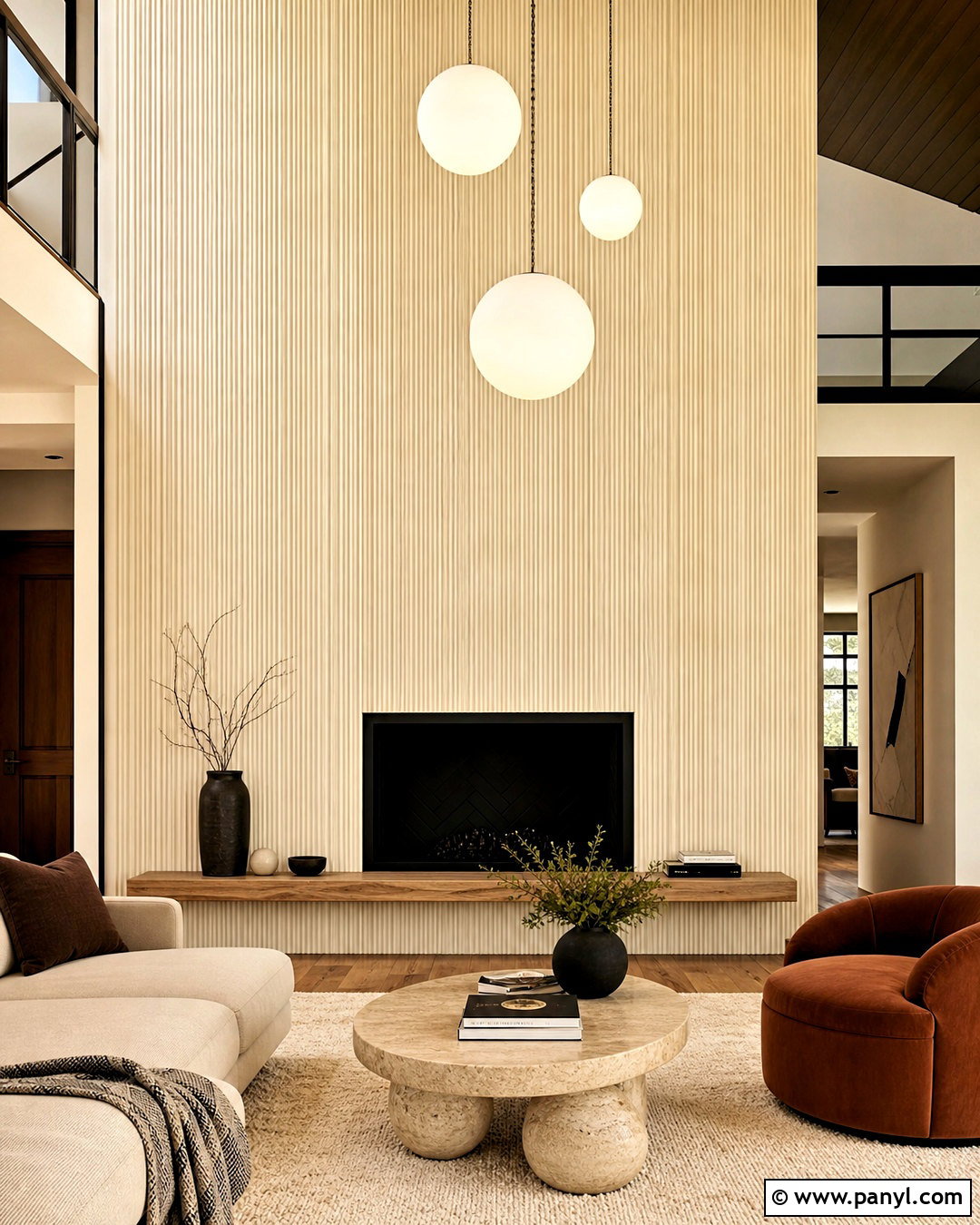 Fluted Tile Fireplace Accent Wall - 20 accent wall fireplace living room ideas
