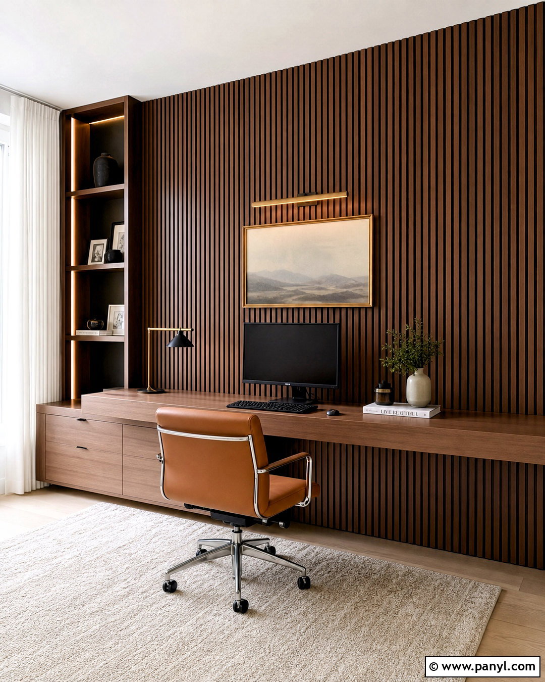 Fluted Wood Accent Wall - 20 modern wood accent wall ideas