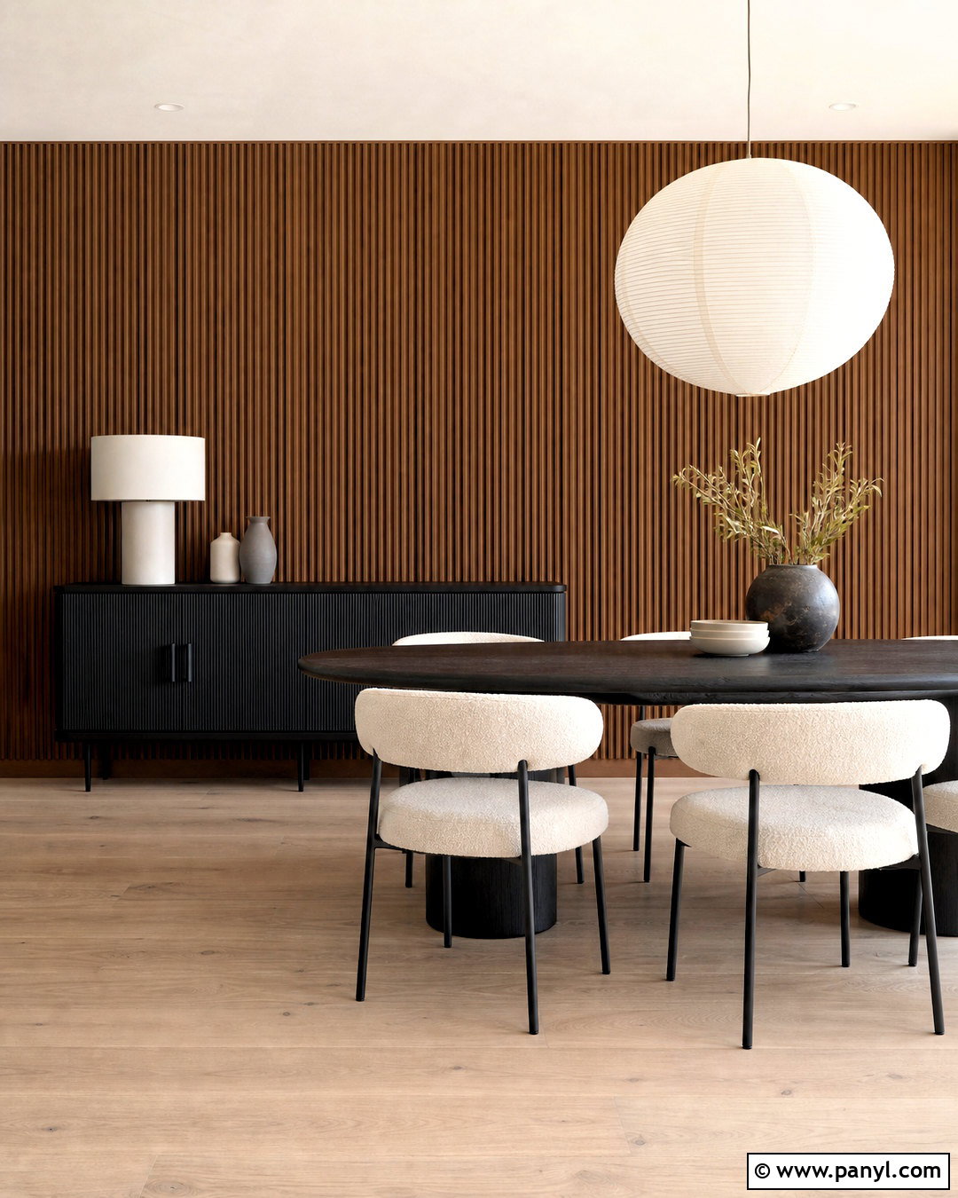 Fluted Wood Dining Room Accent Wall - 20 wood accent wall ideas