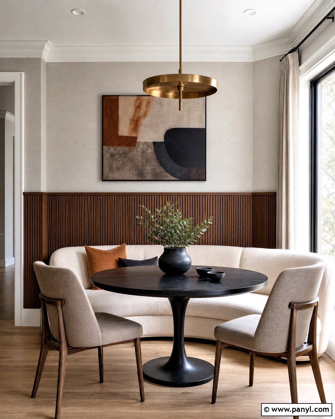 Fluted Wood Half Wall - 20 half wall accent ideas