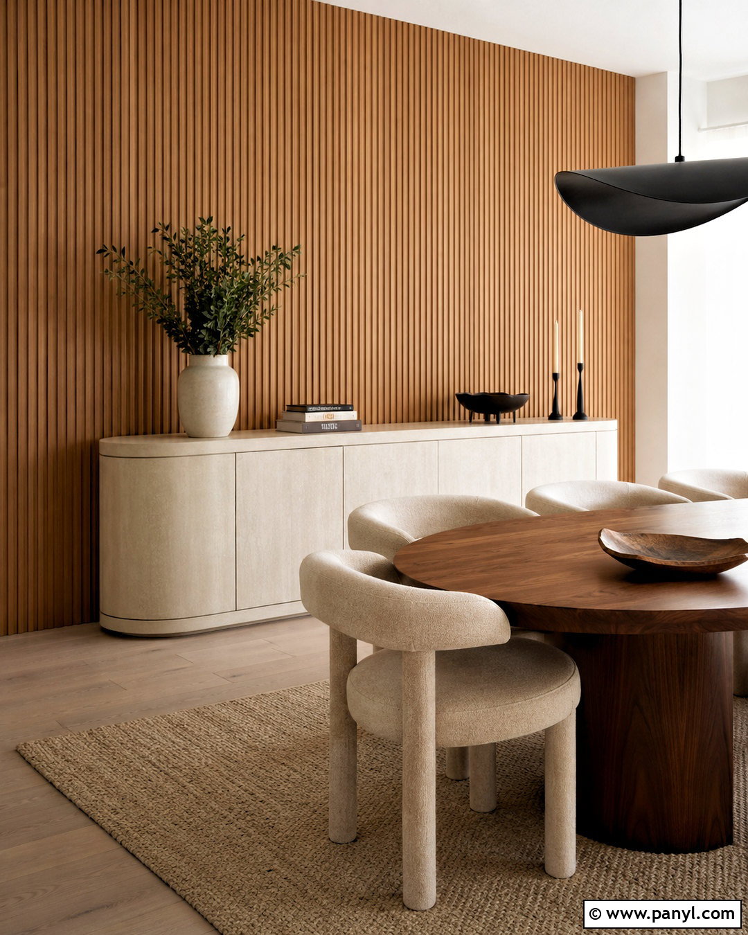 Fluted Wood Panel Accent Wall - 20 diy wood accent wall ideas