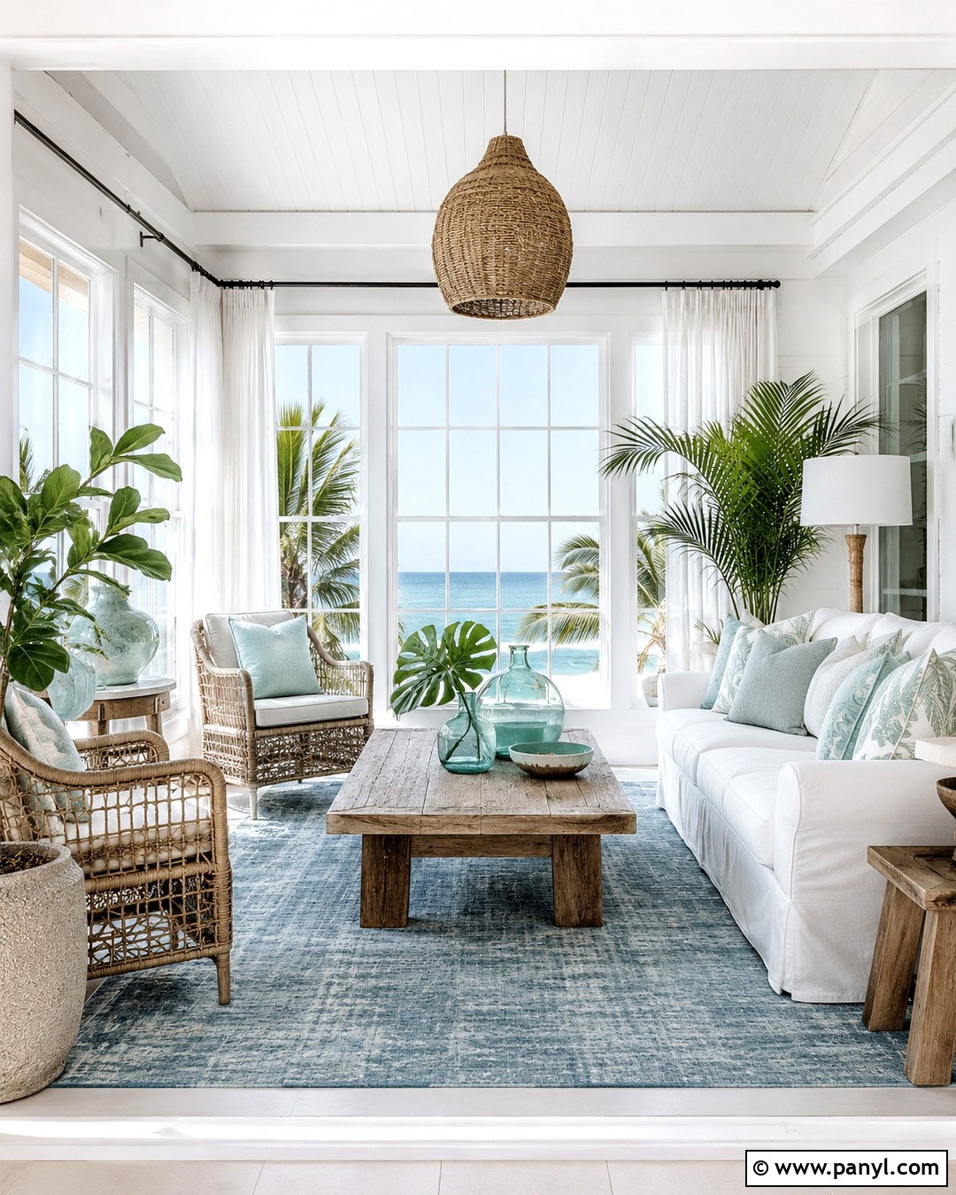 Foam White Ocean Sunroom Walls - 20 Ocean Theme Wall Paint Ideas