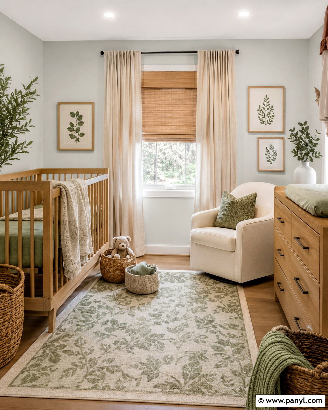 Fog Mist Nursery With Soft Green - 20 Benjamin Moore Fog Mist Walls