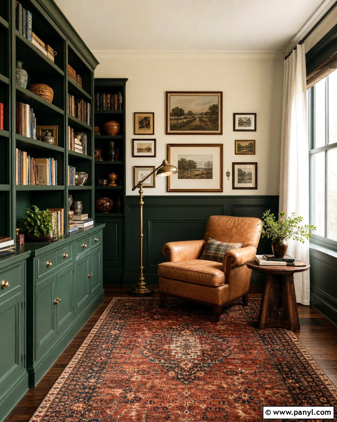 Forest Green 34 Painted Library - 25 34 Painted Wall ideas