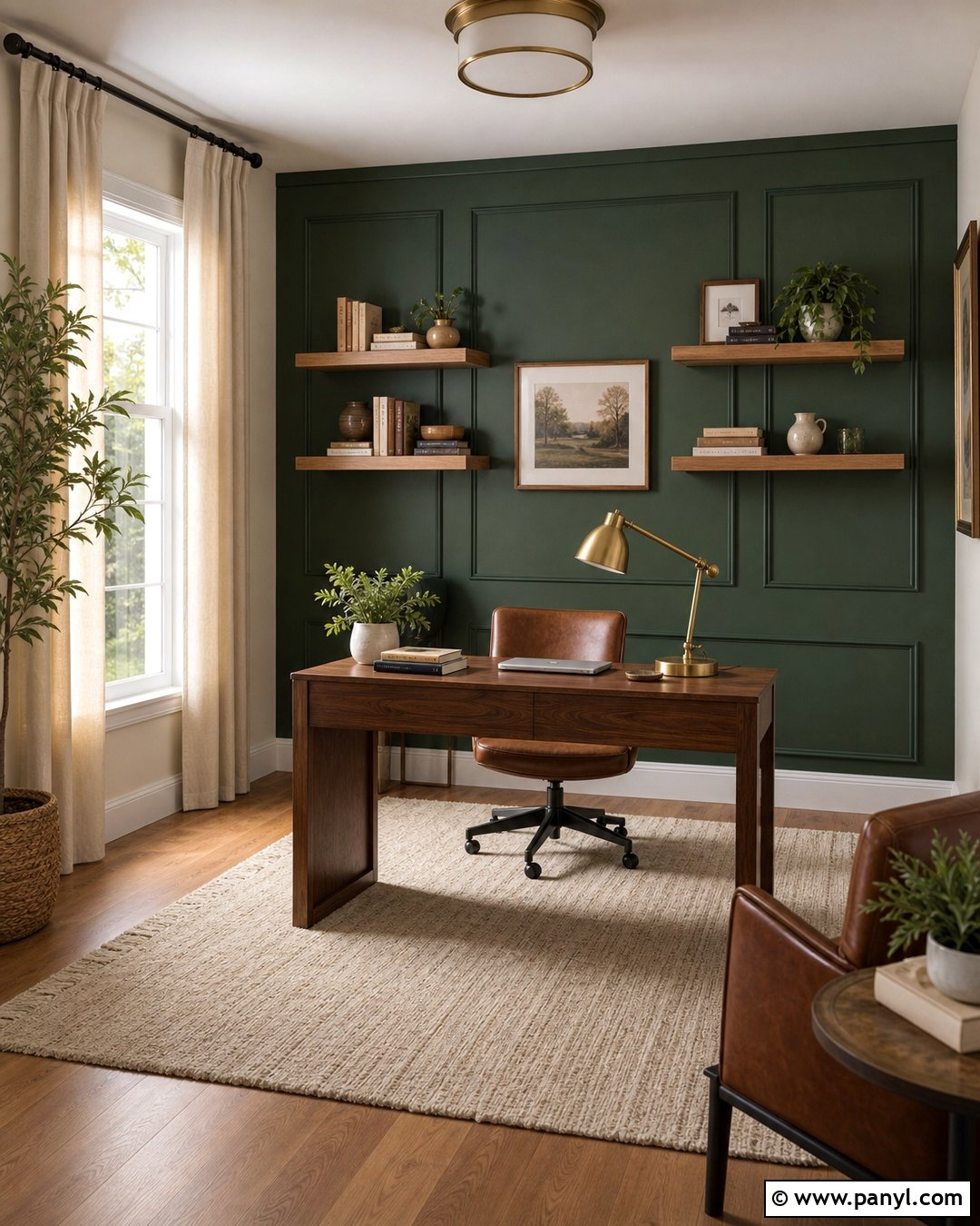 Forest Green Accent Wall - 35 accent wall color ideas