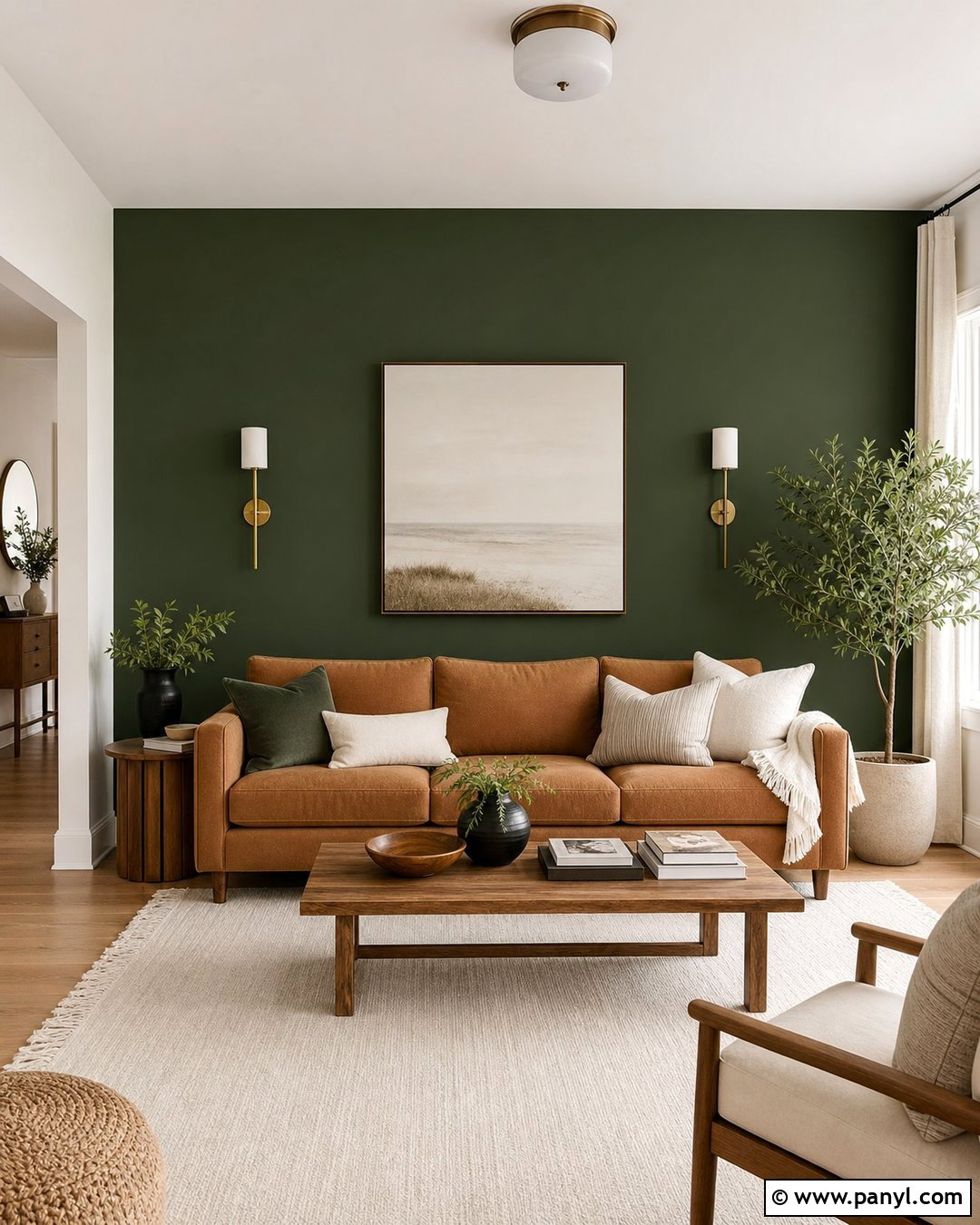 Forest Green Accent Wall - 50 paint ideas for walls