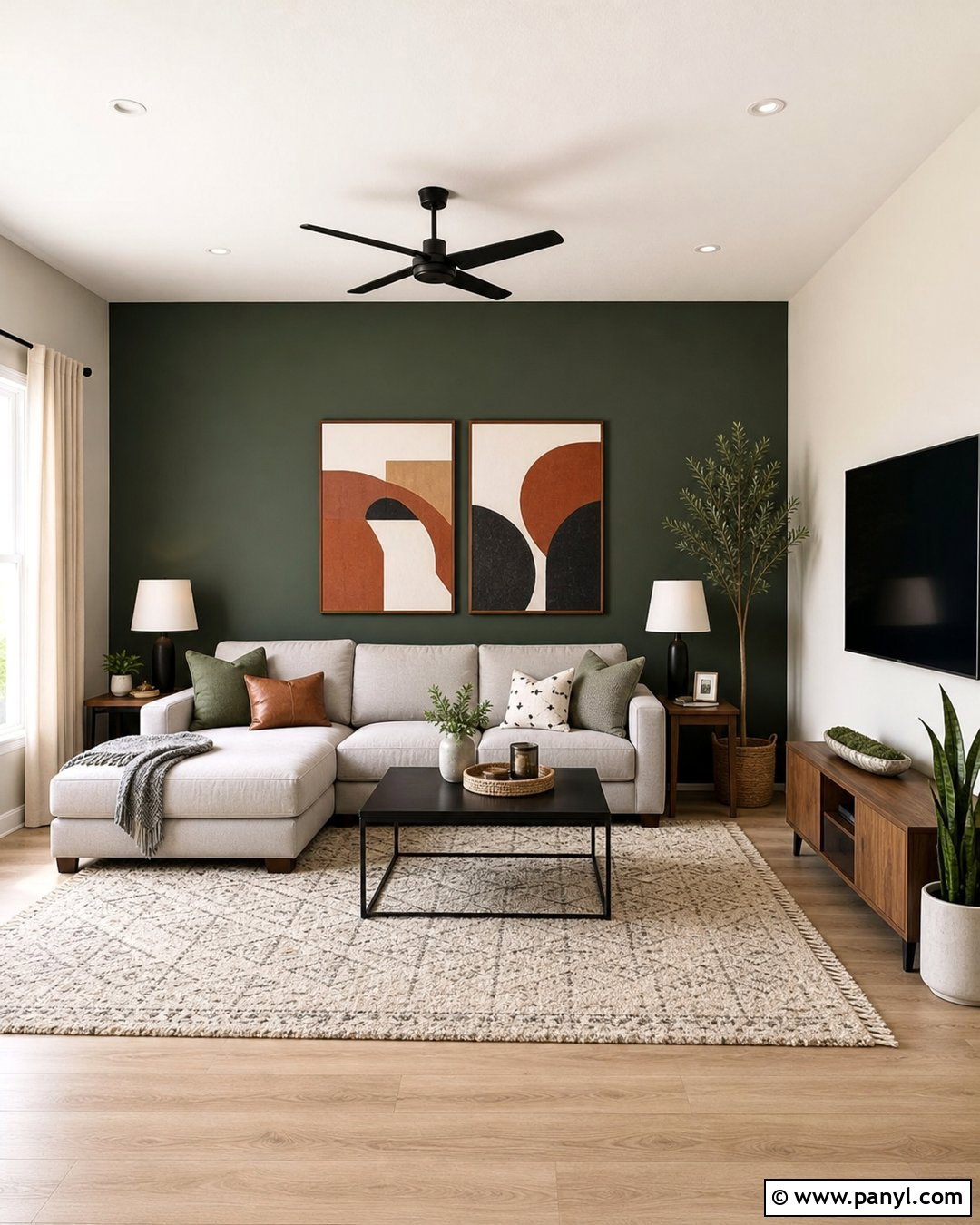 Forest Green Accent Wall - 25 Forest Green Wall Color Ideas