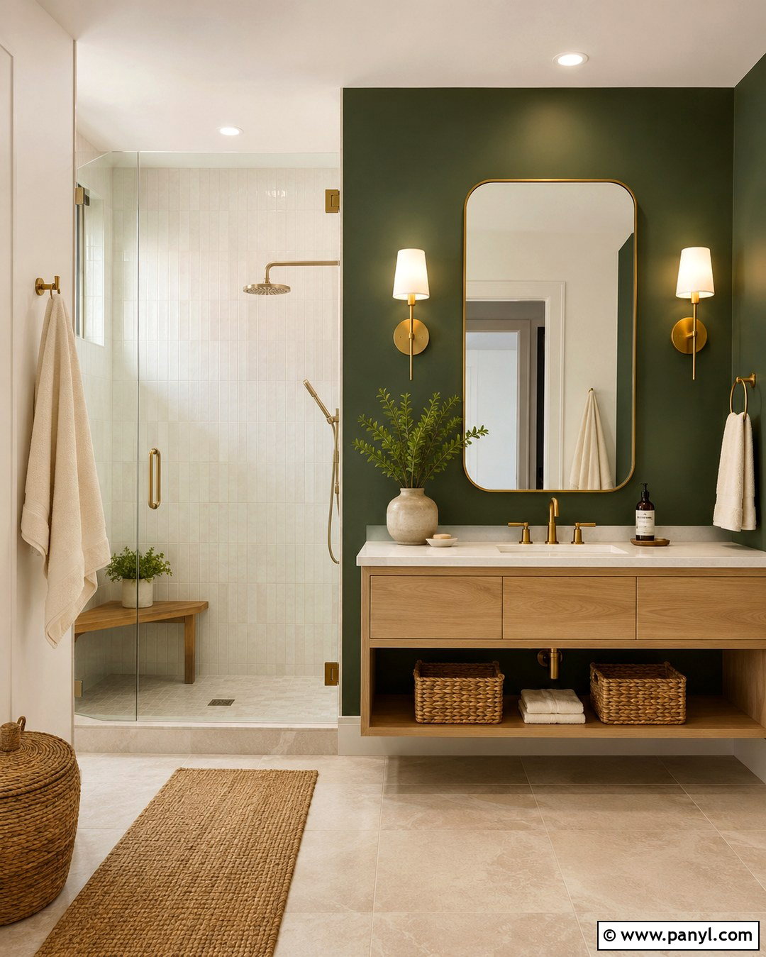 Forest Green Accent Wall Bathroom - 20 Forest Green Paint Color Accent Walls