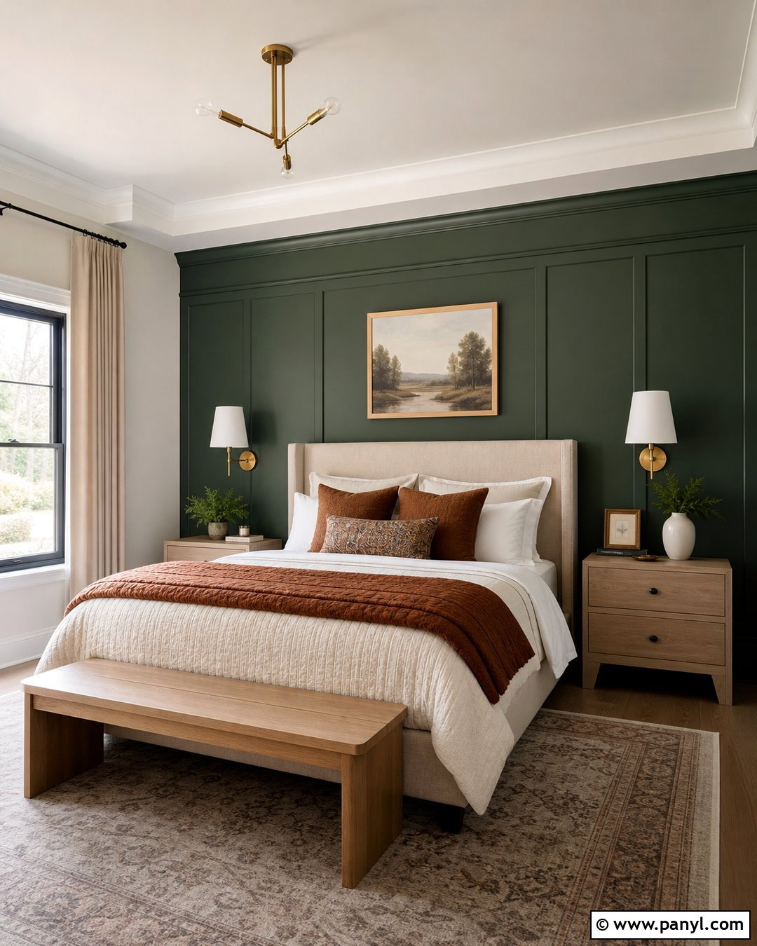 Forest Green Accent Wall Bedroom - 50 green accent wall ideas