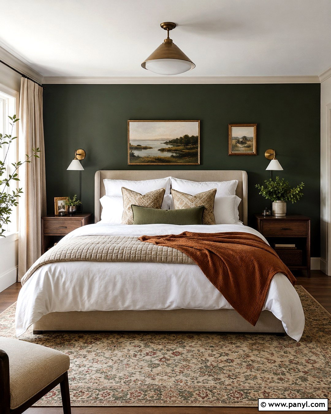 Forest Green Accent Wall Behind Bed - 20 Forest Green Paint Color Accent Walls