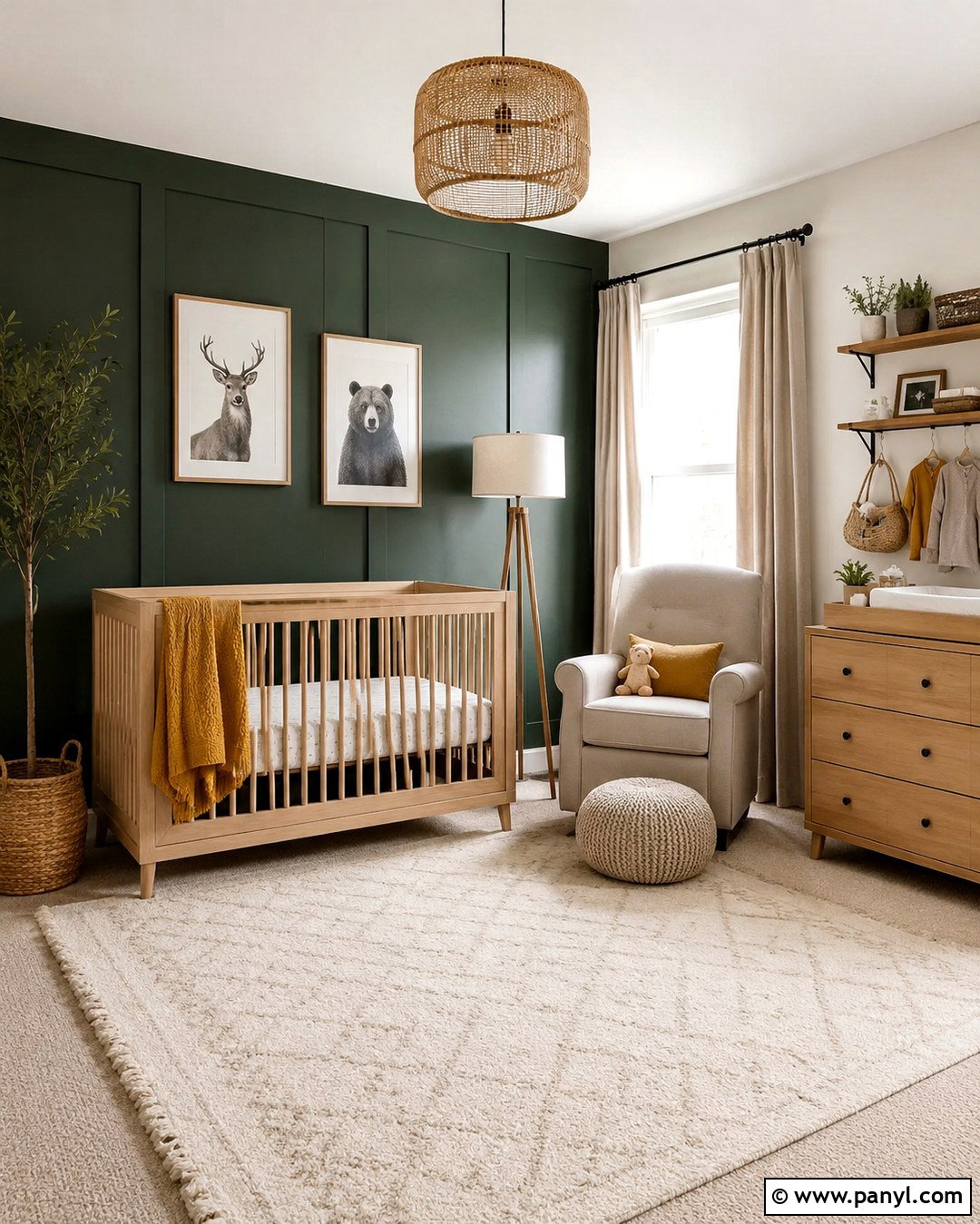 Forest Green Accent Wall Nursery - 20 Forest Green Paint Color Accent Walls