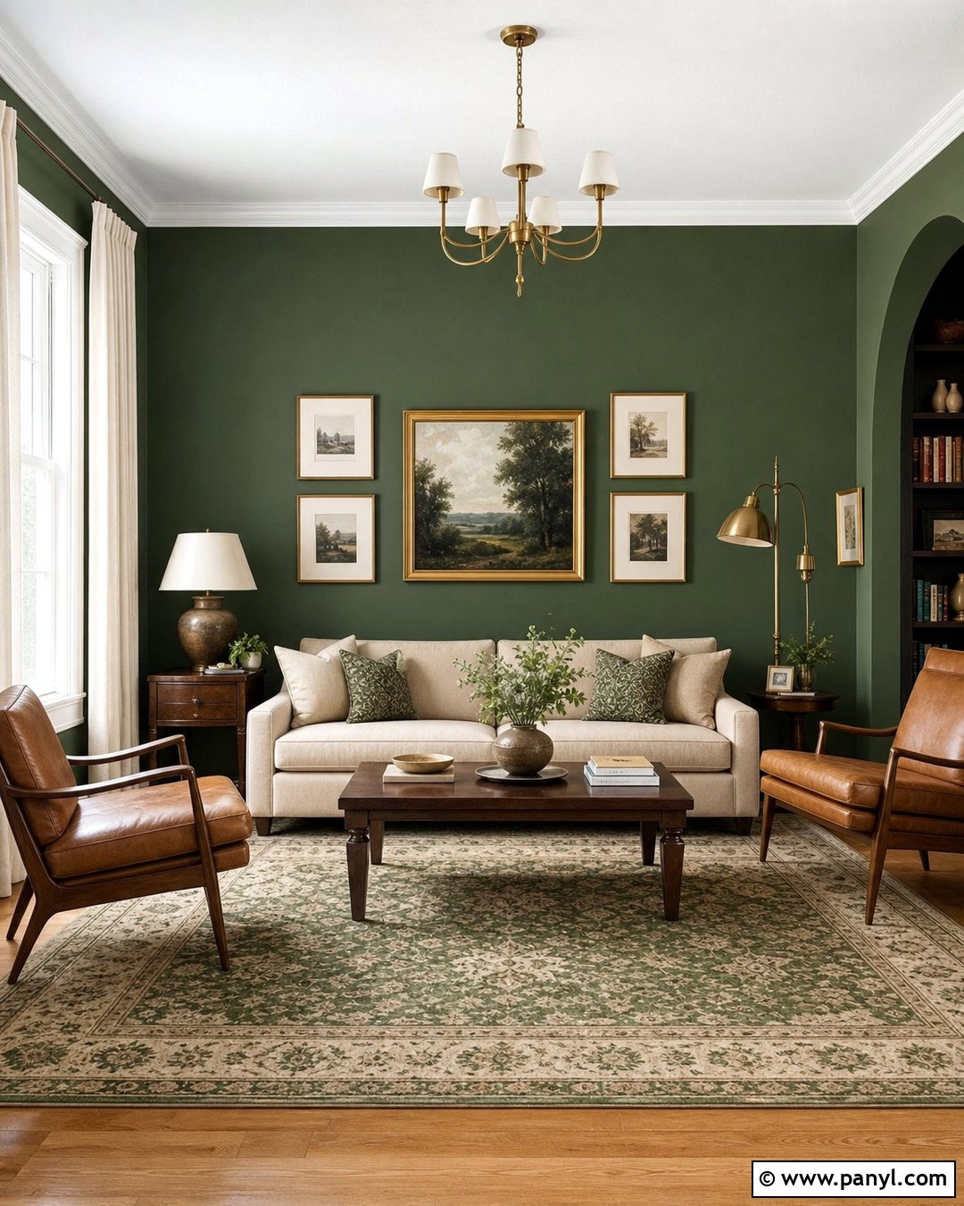 Forest Green Accent Wall - 20 Accent Wall Colors That Go With Beige Ideas