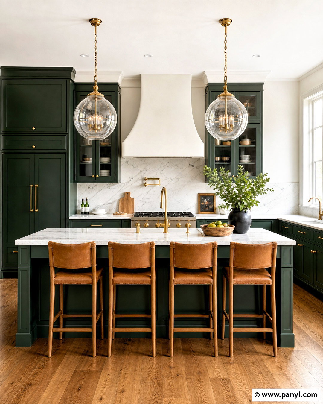 Forest Green And Brass Kitchen Palette - 20 kitchen colour palettes