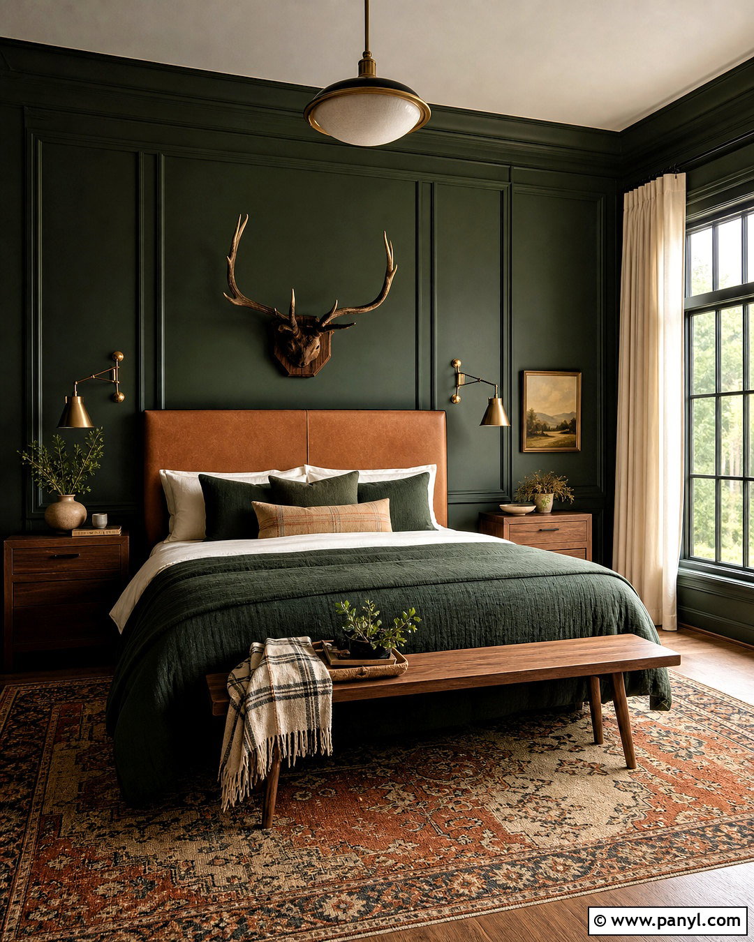 Forest Green And Camel Bedroom - 20 bedroom color combination ideas