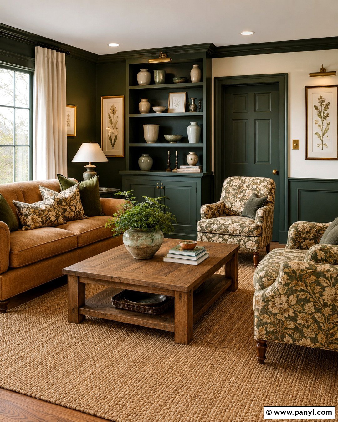 Forest Green And Cream Living Room Walls - 20 Living Room Color Combination Wall Ideas