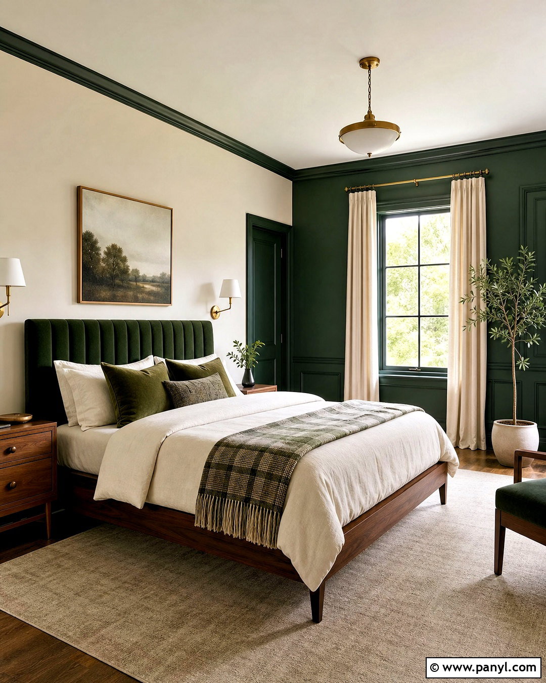 Forest Green And Ivory Bedroom Walls - 20 two color bedroom walls