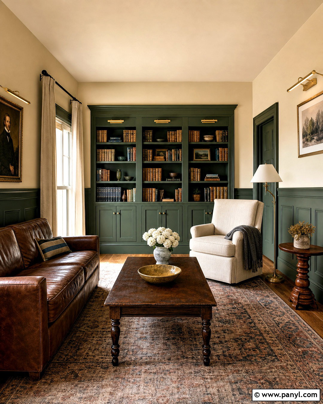 Forest Green And Mushroom Two Tone Wall - 20 two tone wall paint ideas