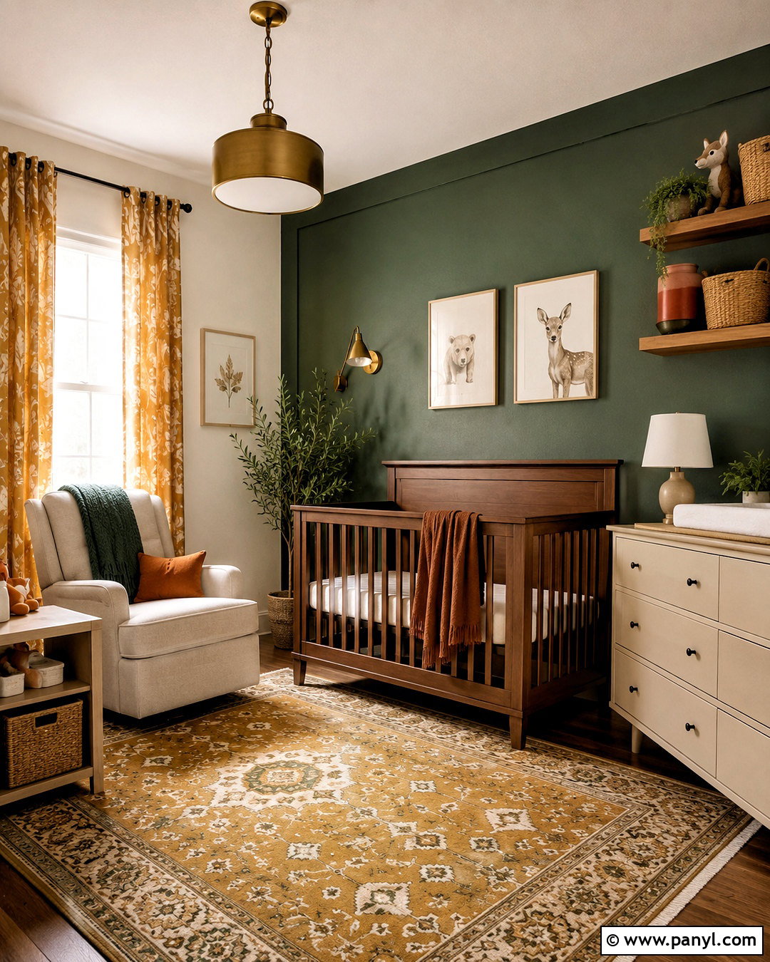 Forest Green And Mustard Nursery Palette - 20 nursery color palette ideas