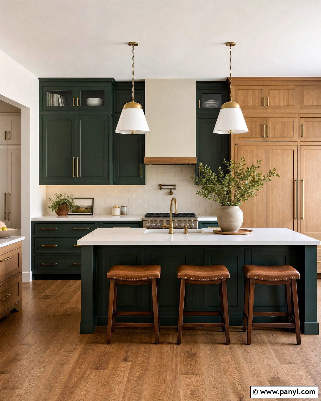 Forest Green And Natural Oak Kitchen Cabinets - 20 kitchen cabinets colour combinations