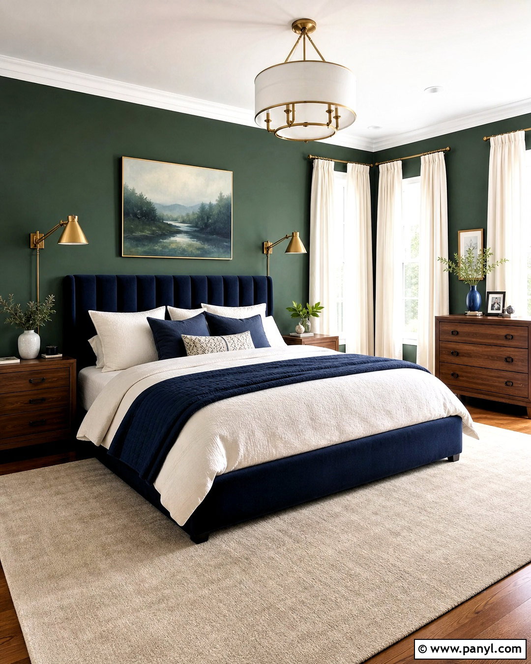 Forest Green And Navy Bedroom - 20 forest green bedroom ideas