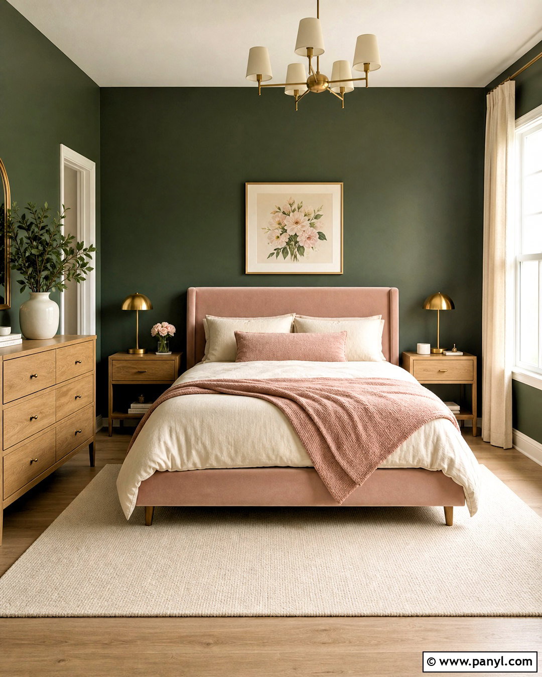 Forest Green And Soft Pink Room - 20 forest green room ideas
