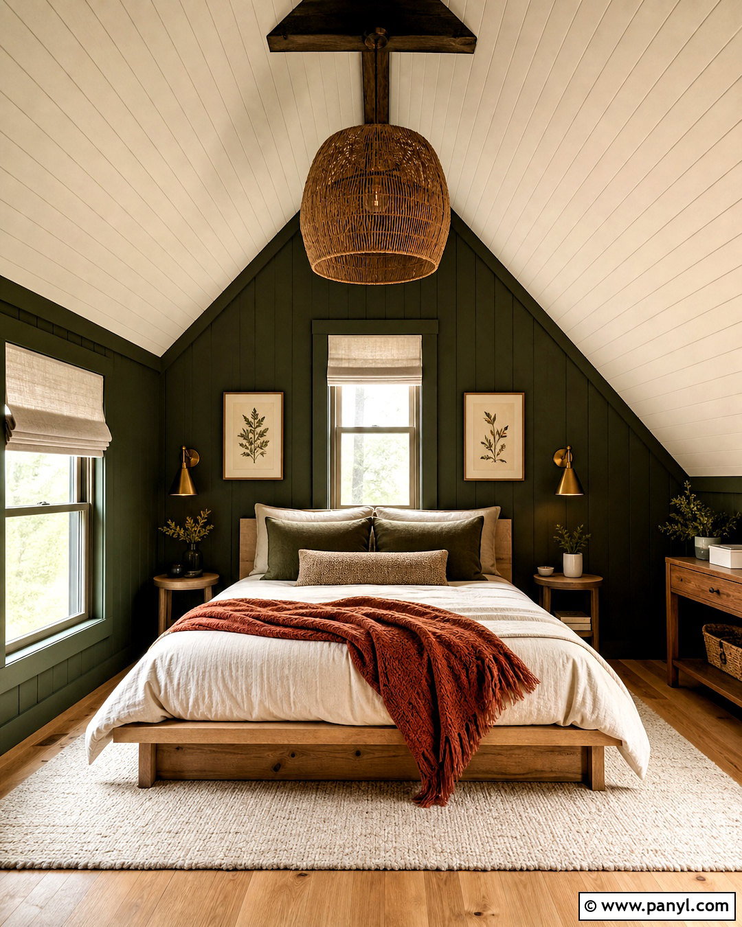 Forest Green Attic Bedroom - 20 forest green bedrooms