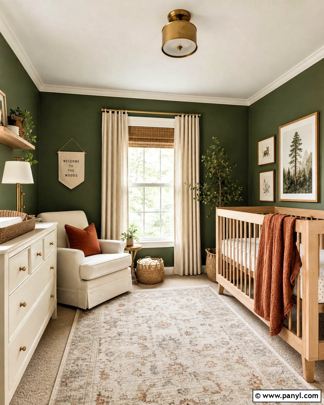 Forest Green Baby Room - 20 baby room paint ideas