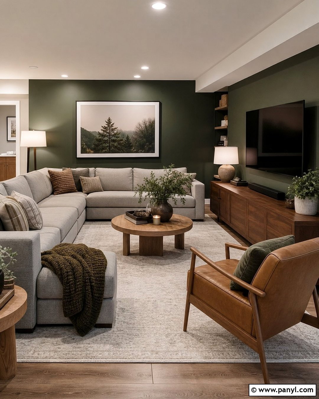 Forest Green Basement Accent Wall - 35 forest green accent wall ideas