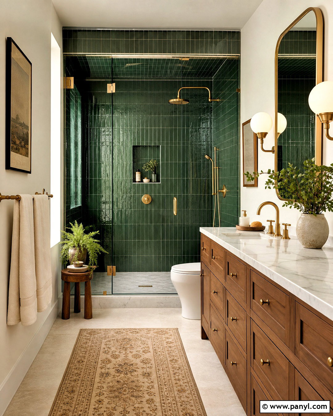 Forest Green Bathroom - 20 bathroom colour ideas