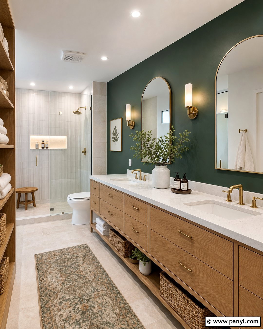 Forest Green Bathroom Vanity Accent Wall - 35 forest green accent wall ideas