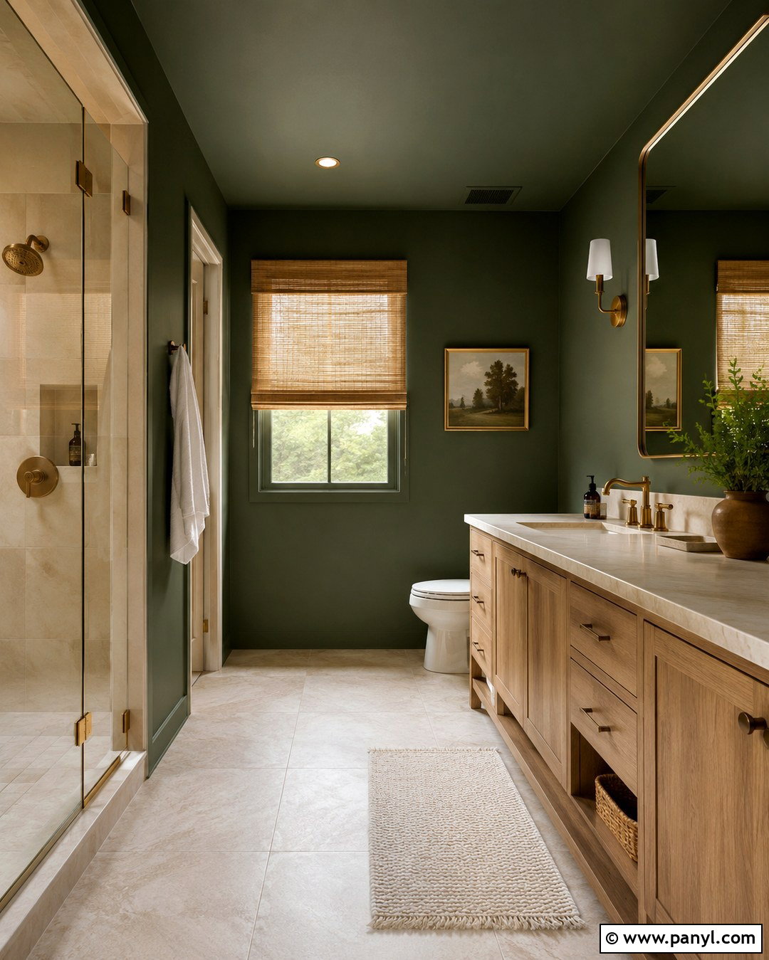 Forest Green Bathroom Walls - 20 Colorful Bathroom Walls