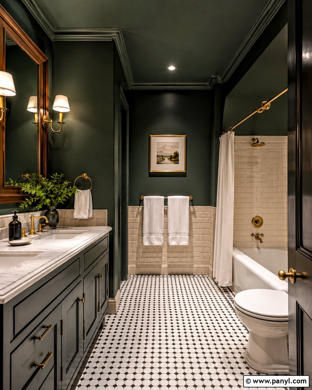 Forest Green Bathroom Walls - 40 bathroom wall color ideas