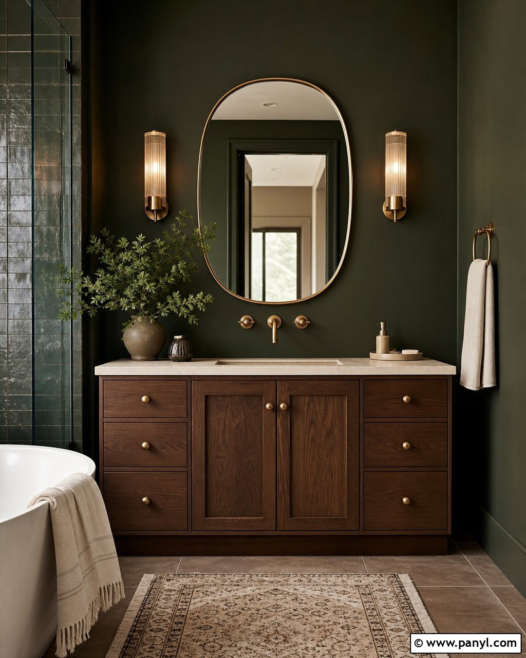 30 Dark Bathroom Walls for a Moody, Relaxing Spa-Like Retreat