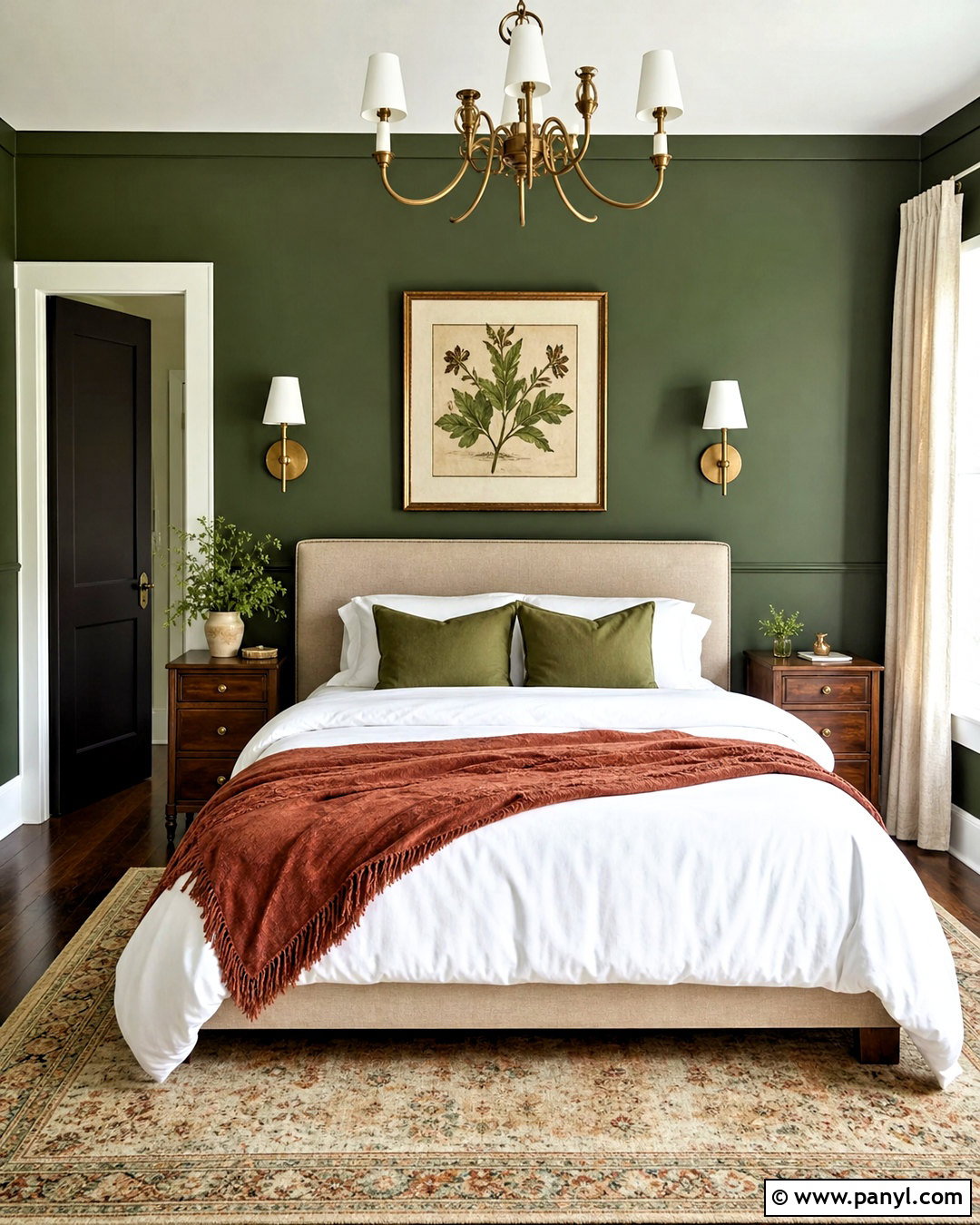 Forest Green Bedroom - 20 green painted rooms