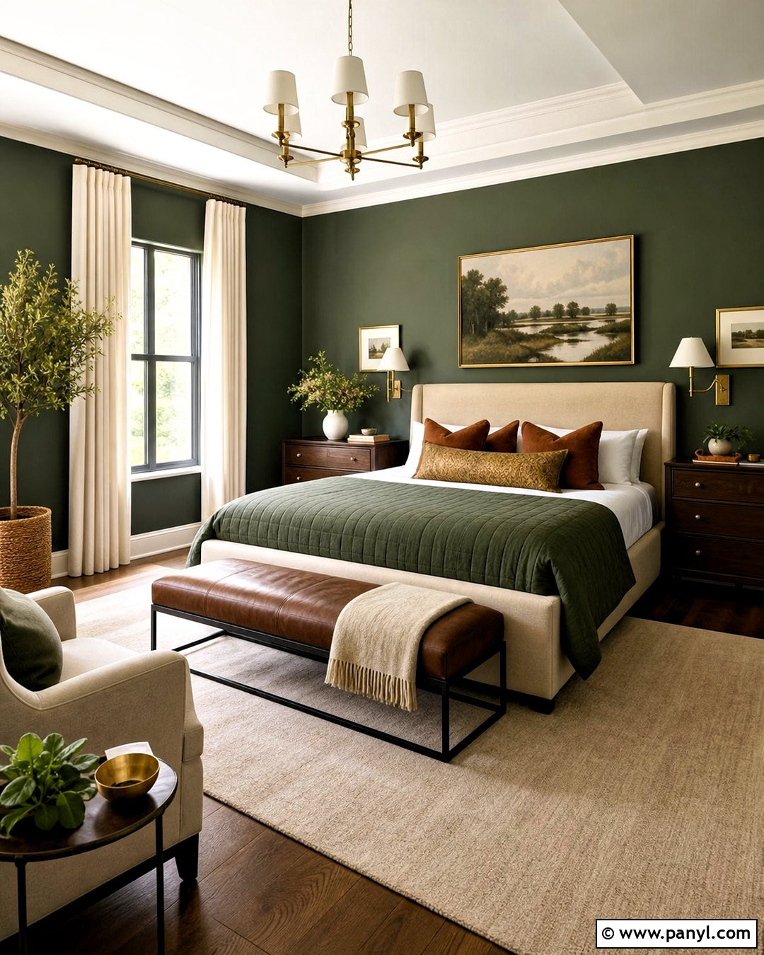 Forest Green Bedroom - 20 green rooms ideas